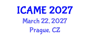 International Conference on Automation and Mechatronics Engineering (ICAME) March 22, 2027 - Prague, Czechia
