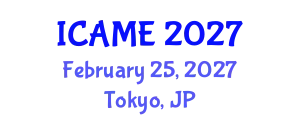 International Conference on Automation and Mechatronics Engineering (ICAME) February 25, 2027 - Tokyo, Japan