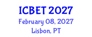 International Conference on Bioscience Engineering and Technology (ICBET) February 08, 2027 - Lisbon, Portugal