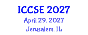 International Conference on Chemical Science and Engineering (ICCSE) April 29, 2027 - Jerusalem, Israel