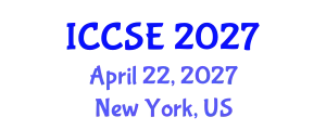 International Conference on Chemical Science and Engineering (ICCSE) April 22, 2027 - New York, United States