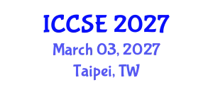 International Conference on Chemical Science and Engineering (ICCSE) March 03, 2027 - Taipei, Taiwan