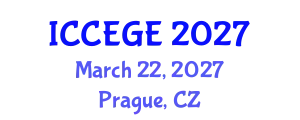 International Conference on Civil, Environmental and Geological Engineering (ICCEGE) March 22, 2027 - Prague, Czechia