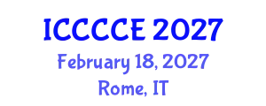 International Conference on Communication, Control and Computer Engineering (ICCCCE) February 18, 2027 - Rome, Italy