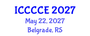 International Conference on Communication, Control and Computer Engineering (ICCCCE) May 22, 2027 - Belgrade, Serbia