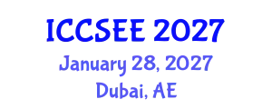 International Conference on Computer Science and Electronics Engineering (ICCSEE) January 28, 2027 - Dubai, United Arab Emirates