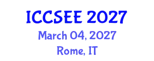International Conference on Computer Science and Electronics Engineering (ICCSEE) March 04, 2027 - Rome, Italy