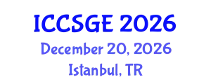 International Conference on Concrete, Structural and Geotechnical Engineering (ICCSGE) December 20, 2026 - Istanbul, Turkey