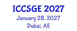 International Conference on Concrete, Structural and Geotechnical Engineering (ICCSGE) January 28, 2027 - Dubai, United Arab Emirates