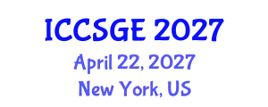 International Conference on Concrete, Structural and Geotechnical Engineering (ICCSGE) April 22, 2027 - New York, United States