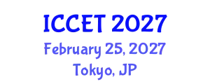 International Conference on Control Engineering and Technology (ICCET) February 25, 2027 - Tokyo, Japan