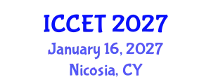 International Conference on Control Engineering and Technology (ICCET) January 16, 2027 - Nicosia, Cyprus