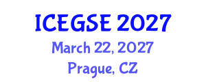 International Conference on Earthquake, Geological and Structural Engineering (ICEGSE) March 22, 2027 - Prague, Czechia