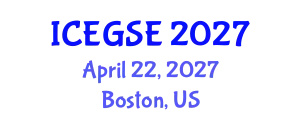 International Conference on Earthquake, Geological and Structural Engineering (ICEGSE) April 22, 2027 - Boston, United States