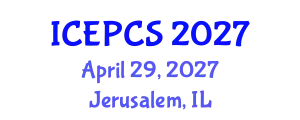 International Conference on Economics, Politics and Civil Society (ICEPCS) April 29, 2027 - Jerusalem, Israel