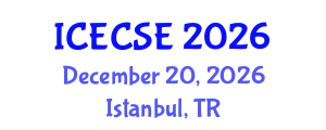 International Conference on Electronics and Communication Systems Engineering (ICECSE) December 20, 2026 - Istanbul, Turkey