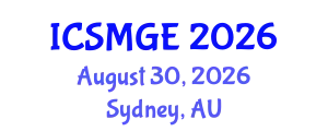 International Conference on Soil Mechanics and Geotechnical Engineering (ICSMGE) August 30, 2026 - Sydney, Australia