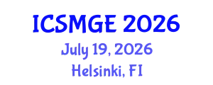 International Conference on Soil Mechanics and Geotechnical Engineering (ICSMGE) July 19, 2026 - Helsinki, Finland