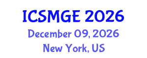 International Conference on Soil Mechanics and Geotechnical Engineering (ICSMGE) December 09, 2026 - New York, United States