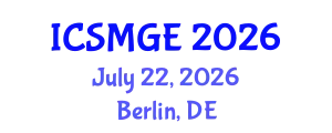 International Conference on Soil Mechanics and Geotechnical Engineering (ICSMGE) July 22, 2026 - Berlin, Germany