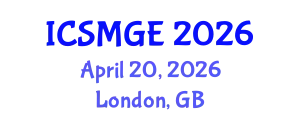 International Conference on Soil Mechanics and Geotechnical Engineering (ICSMGE) April 20, 2026 - London, United Kingdom
