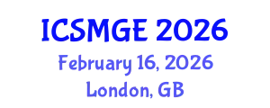 International Conference on Soil Mechanics and Geotechnical Engineering (ICSMGE) February 16, 2026 - London, United Kingdom