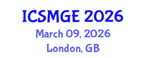International Conference on Soil Mechanics and Geotechnical Engineering (ICSMGE) March 09, 2026 - London, United Kingdom