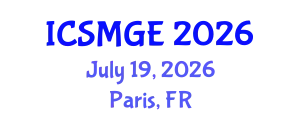 International Conference on Soil Mechanics and Geotechnical Engineering (ICSMGE) July 19, 2026 - Paris, France