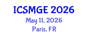 International Conference on Soil Mechanics and Geotechnical Engineering (ICSMGE) May 11, 2026 - Paris, France