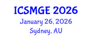 International Conference on Soil Mechanics and Geotechnical Engineering (ICSMGE) January 26, 2026 - Sydney, Australia
