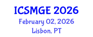 International Conference on Soil Mechanics and Geotechnical Engineering (ICSMGE) February 02, 2026 - Lisbon, Portugal