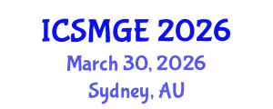 International Conference on Soil Mechanics and Geotechnical Engineering (ICSMGE) March 30, 2026 - Sydney, Australia