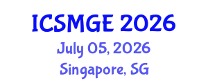 International Conference on Soil Mechanics and Geotechnical Engineering (ICSMGE) July 05, 2026 - Singapore, Singapore