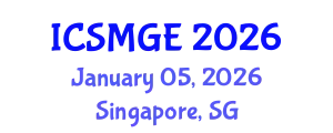 International Conference on Soil Mechanics and Geotechnical Engineering (ICSMGE) January 05, 2026 - Singapore, Singapore