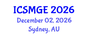 International Conference on Soil Mechanics and Geotechnical Engineering (ICSMGE) December 02, 2026 - Sydney, Australia