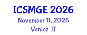 International Conference on Soil Mechanics and Geotechnical Engineering (ICSMGE) November 11, 2026 - Venice, Italy