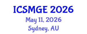 International Conference on Soil Mechanics and Geotechnical Engineering (ICSMGE) May 11, 2026 - Sydney, Australia
