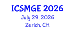 International Conference on Soil Mechanics and Geotechnical Engineering (ICSMGE) July 29, 2026 - Zurich, Switzerland