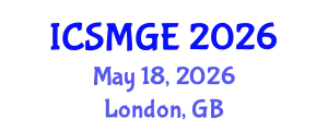 International Conference on Soil Mechanics and Geotechnical Engineering (ICSMGE) May 18, 2026 - London, United Kingdom