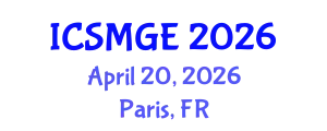 International Conference on Soil Mechanics and Geotechnical Engineering (ICSMGE) April 20, 2026 - Paris, France
