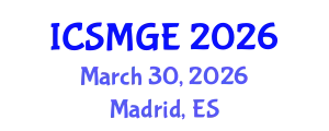 International Conference on Soil Mechanics and Geotechnical Engineering (ICSMGE) March 30, 2026 - Madrid, Spain