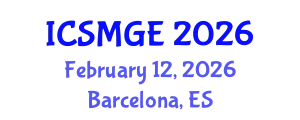 International Conference on Soil Mechanics and Geotechnical Engineering (ICSMGE) February 12, 2026 - Barcelona, Spain