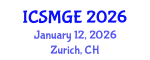 International Conference on Soil Mechanics and Geotechnical Engineering (ICSMGE) January 12, 2026 - Zurich, Switzerland
