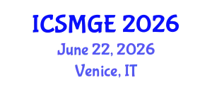 International Conference on Soil Mechanics and Geotechnical Engineering (ICSMGE) June 22, 2026 - Venice, Italy