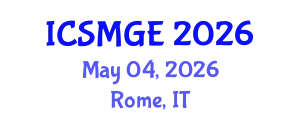 International Conference on Soil Mechanics and Geotechnical Engineering (ICSMGE) May 04, 2026 - Rome, Italy