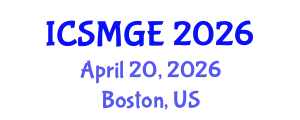 International Conference on Soil Mechanics and Geotechnical Engineering (ICSMGE) April 20, 2026 - Boston, United States