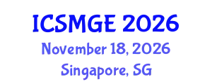 International Conference on Soil Mechanics and Geotechnical Engineering (ICSMGE) November 18, 2026 - Singapore, Singapore
