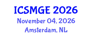 International Conference on Soil Mechanics and Geotechnical Engineering (ICSMGE) November 04, 2026 - Amsterdam, Netherlands