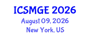 International Conference on Soil Mechanics and Geotechnical Engineering (ICSMGE) August 09, 2026 - New York, United States