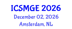 International Conference on Soil Mechanics and Geotechnical Engineering (ICSMGE) December 02, 2026 - Amsterdam, Netherlands